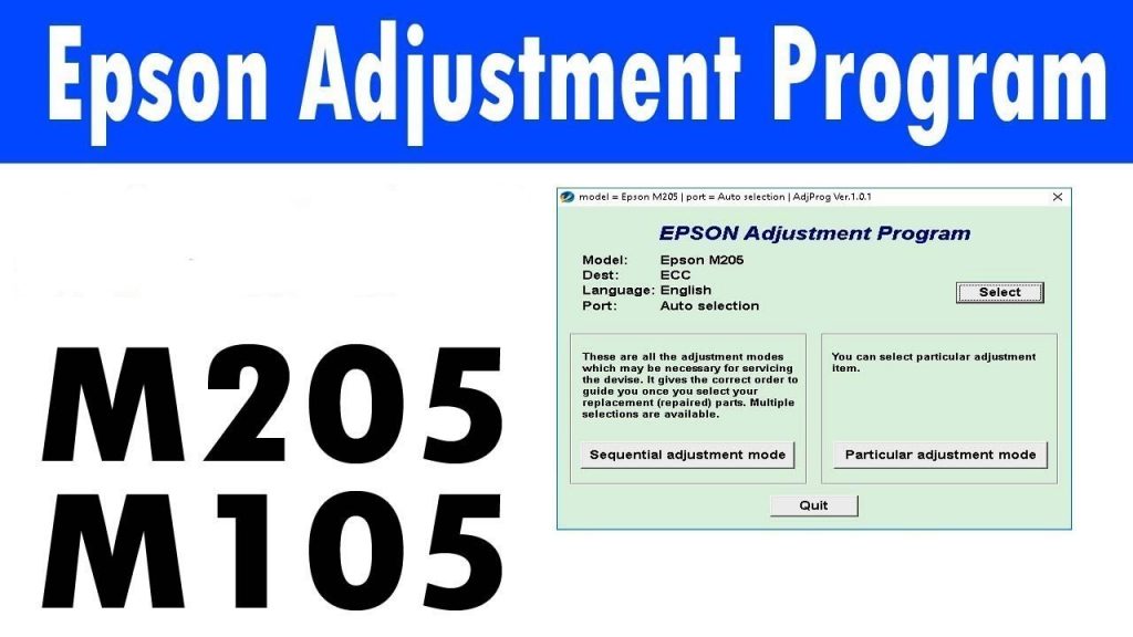 Epson M205 ADJUSTMENT PROGRAM