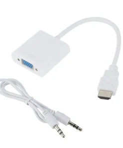 HDMI to VGA Converter with Aux Audio Cable HDMI Male to VGA Female Adapter