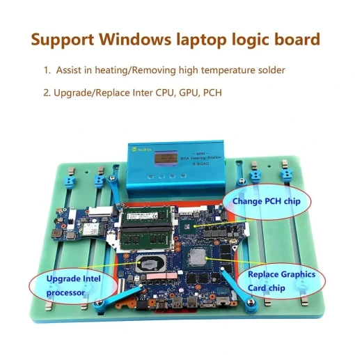 BGN2 Mini BGA Heating Station For Laptop Macbook Pro Motherboard Heating Soldering T2 Chip Glue Removal