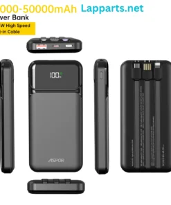 Aspor 22.5W Super Fast Charging Power Bank, Large Capacity with Built-in Cables